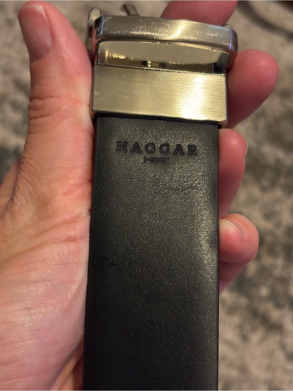 Haggar Men's 2-in-1 Reversible Leather Belt